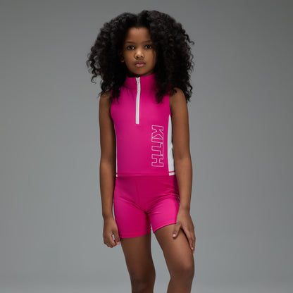 Kids Kith Kith Kids Active Quarter Zip Tank - Zinnia
