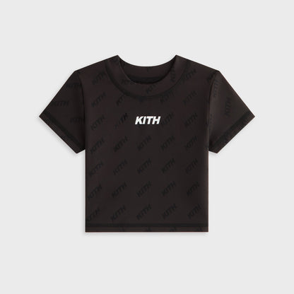 Kids Kith Kith Kids Monogram Active Mulberry Tee - Black