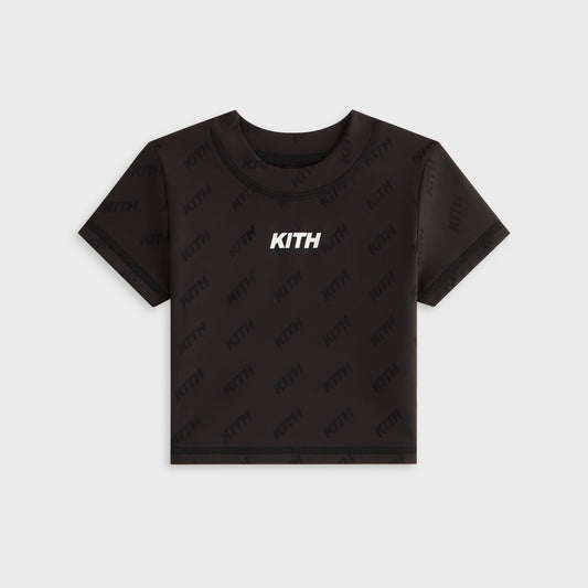 Kids Kith Kith Kids Monogram Active Mulberry Tee - Black
