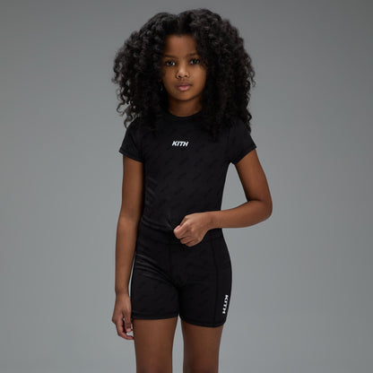 Kids Kith Kith Kids Monogram Active Biker Short - Black