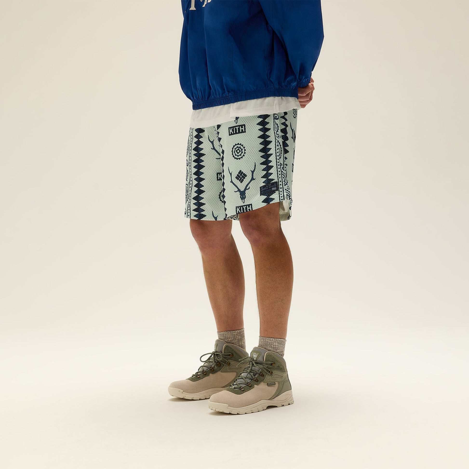 Men Kith Kith & South2 West8 for Columbia Curtis Mesh Short - Light Indigo