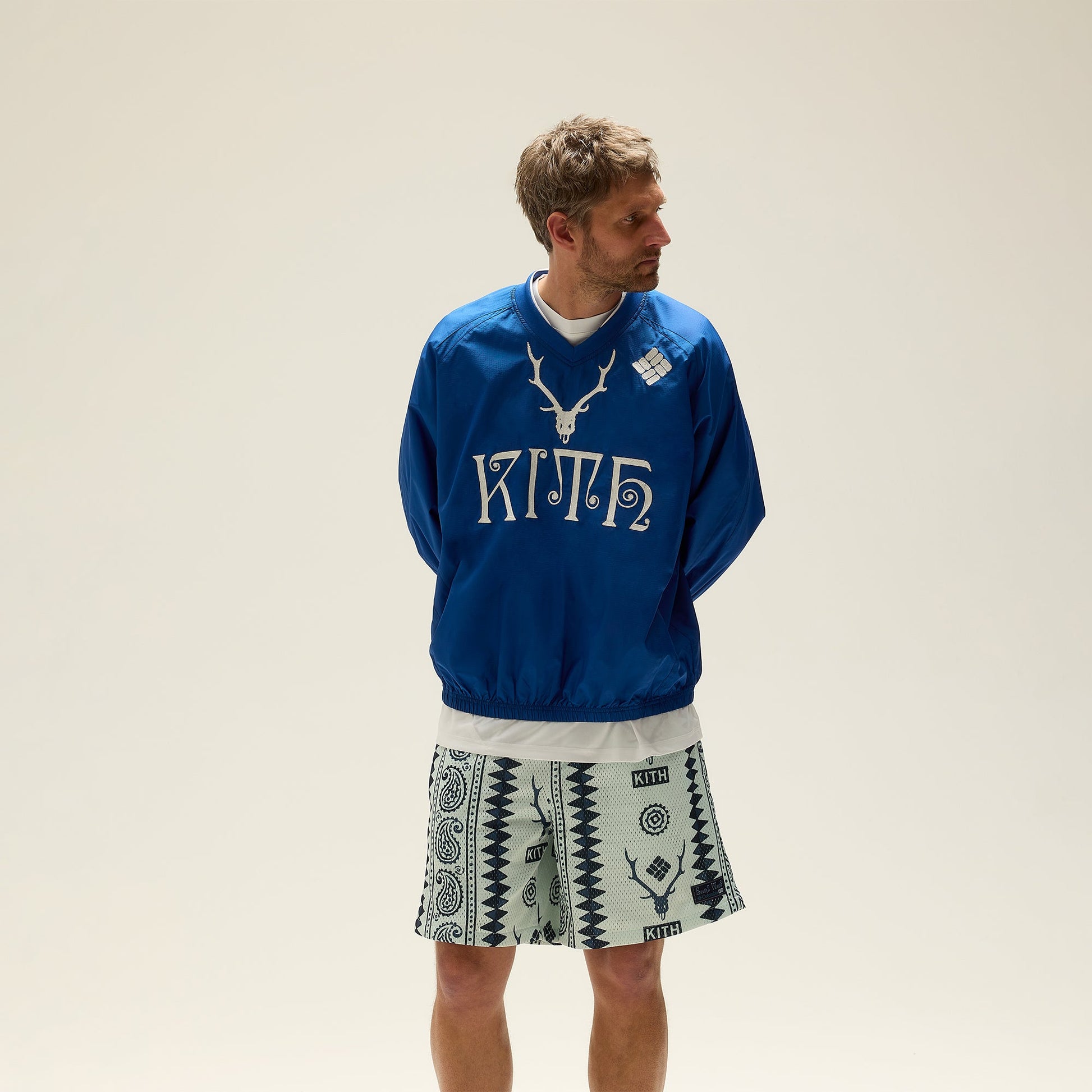 Men Kith Kith & South2 West8 for Columbia Curtis Mesh Short - Light Indigo