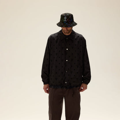 Men Kith Kith & South2 West8 for Columbia Flocked Monogram Coaches Jacket - Bla