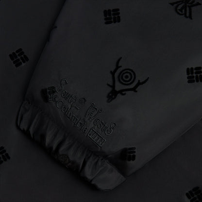 Men Kith Kith & South2 West8 for Columbia Flocked Monogram Coaches Jacket - Bla