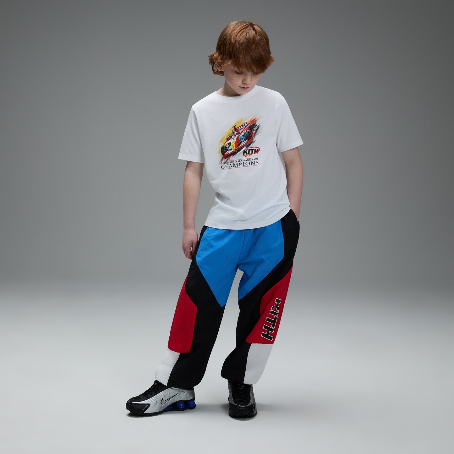 Kids Kith Kith Kids Blocked Milo Track Pant - Marina