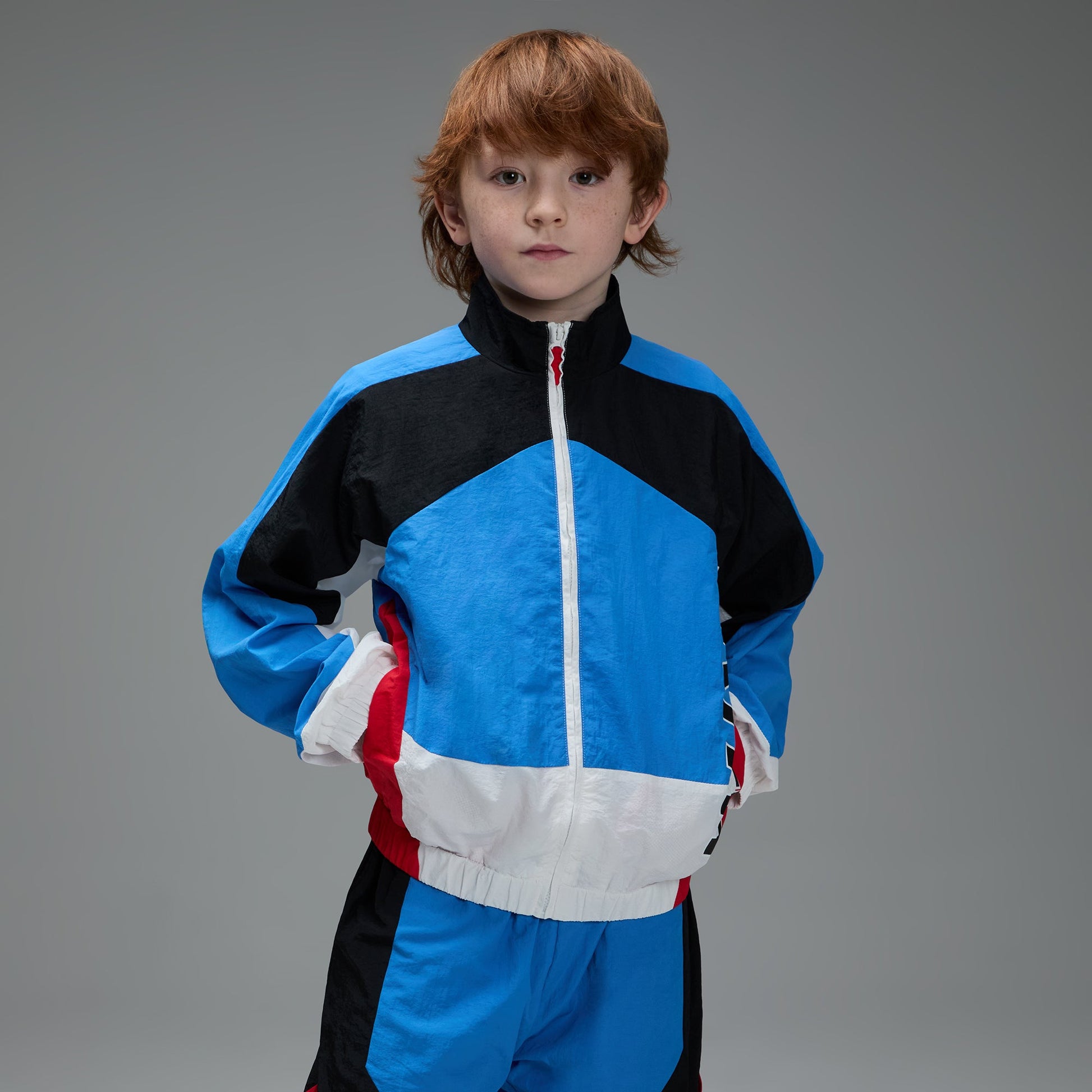 Kids Kith Kith Kids Blocked Milo Track Jacket - Marina