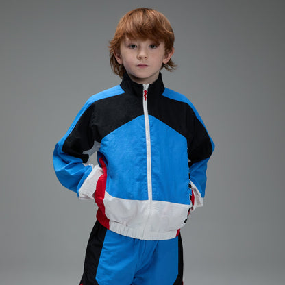 Kids Kith Kith Kids Blocked Milo Track Jacket - Marina