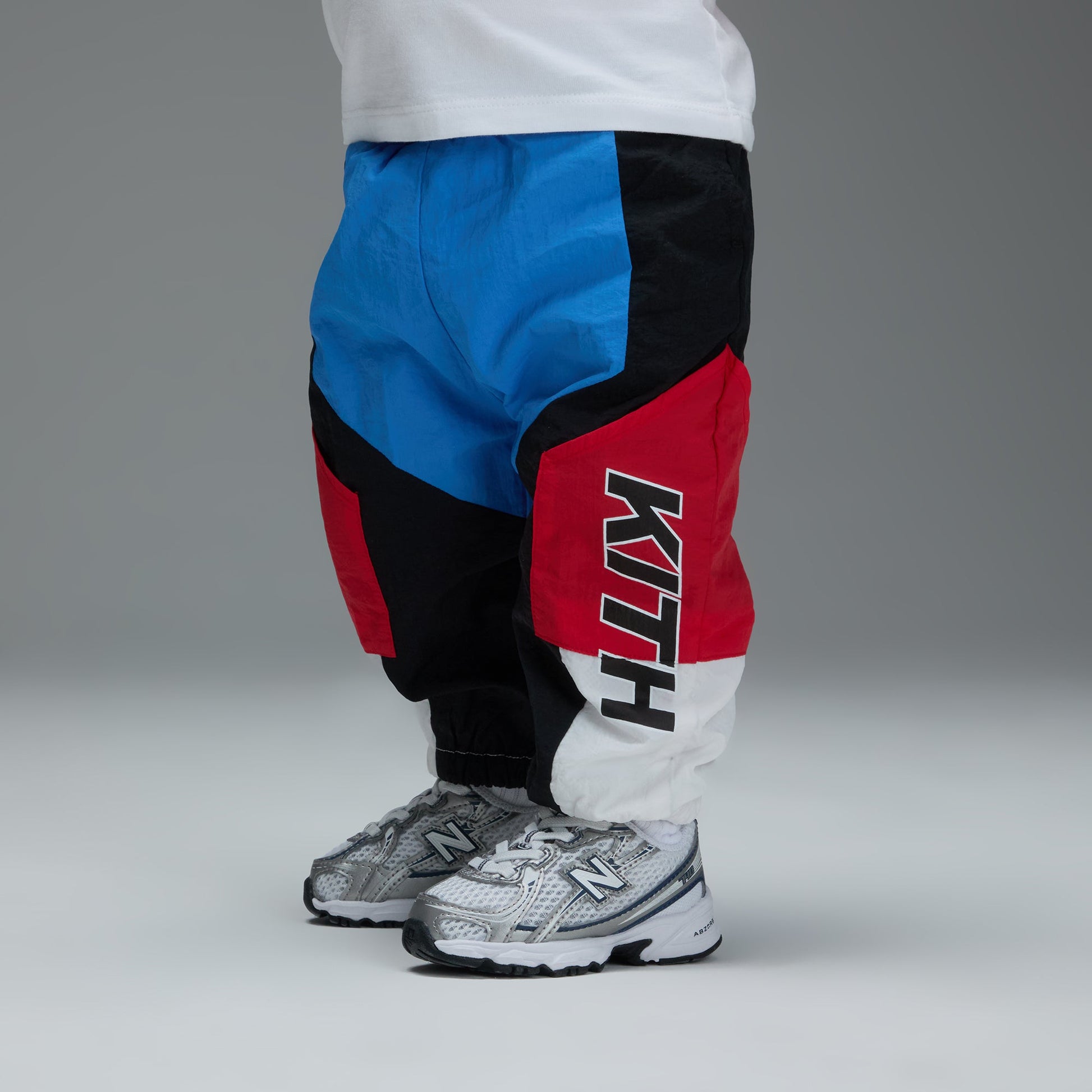 Kids Kith Kith Baby Blocked Milo Track Pant - Marina