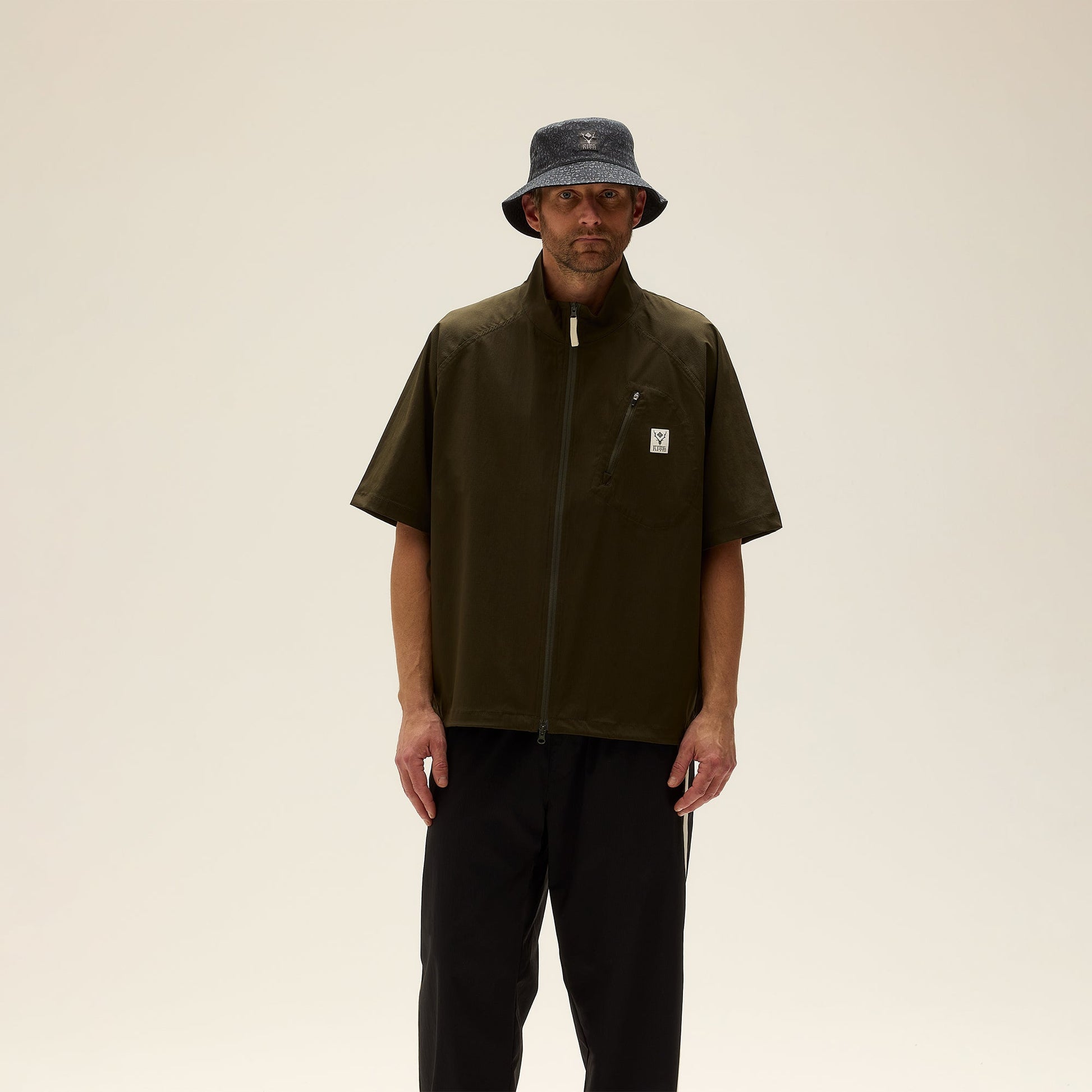 Men Kith Kith & South2 West8 for Columbia S.L. Zipped Trail Short Sleeve Shirt