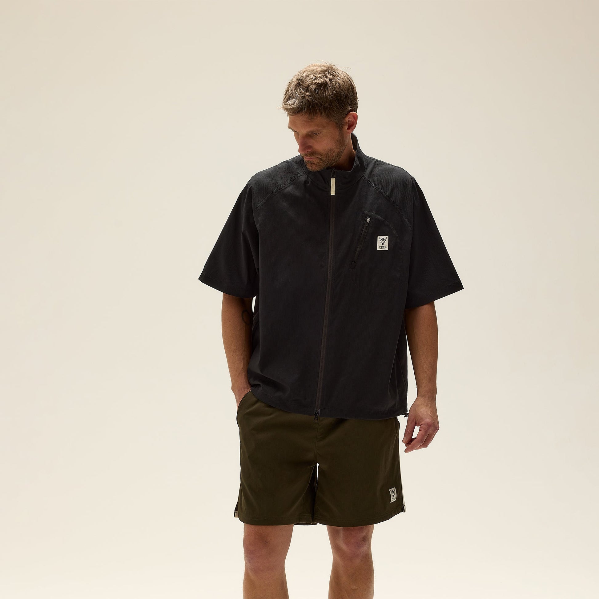 Men Kith Kith & South2 West8 for Columbia S.L. Zipped Trail Short Sleeve Shirt