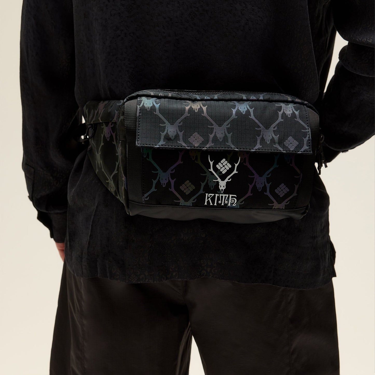 Men Kith Kith & South2 West8 for Columbia Ripstop Nylon Hip Bag - Black