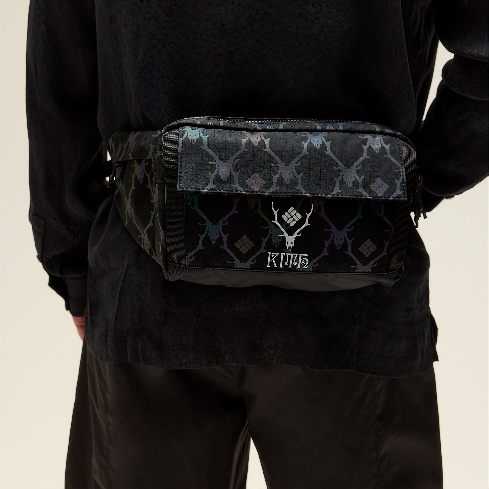 Men Kith Kith & South2 West8 for Columbia Ripstop Nylon Hip Bag - Black