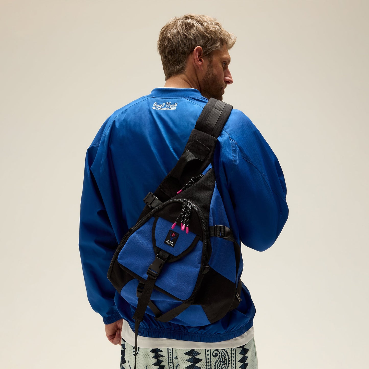 Men Kith Kith & South2 West8 for Columbia Ripstop Nylon Sling Backpack - Multi