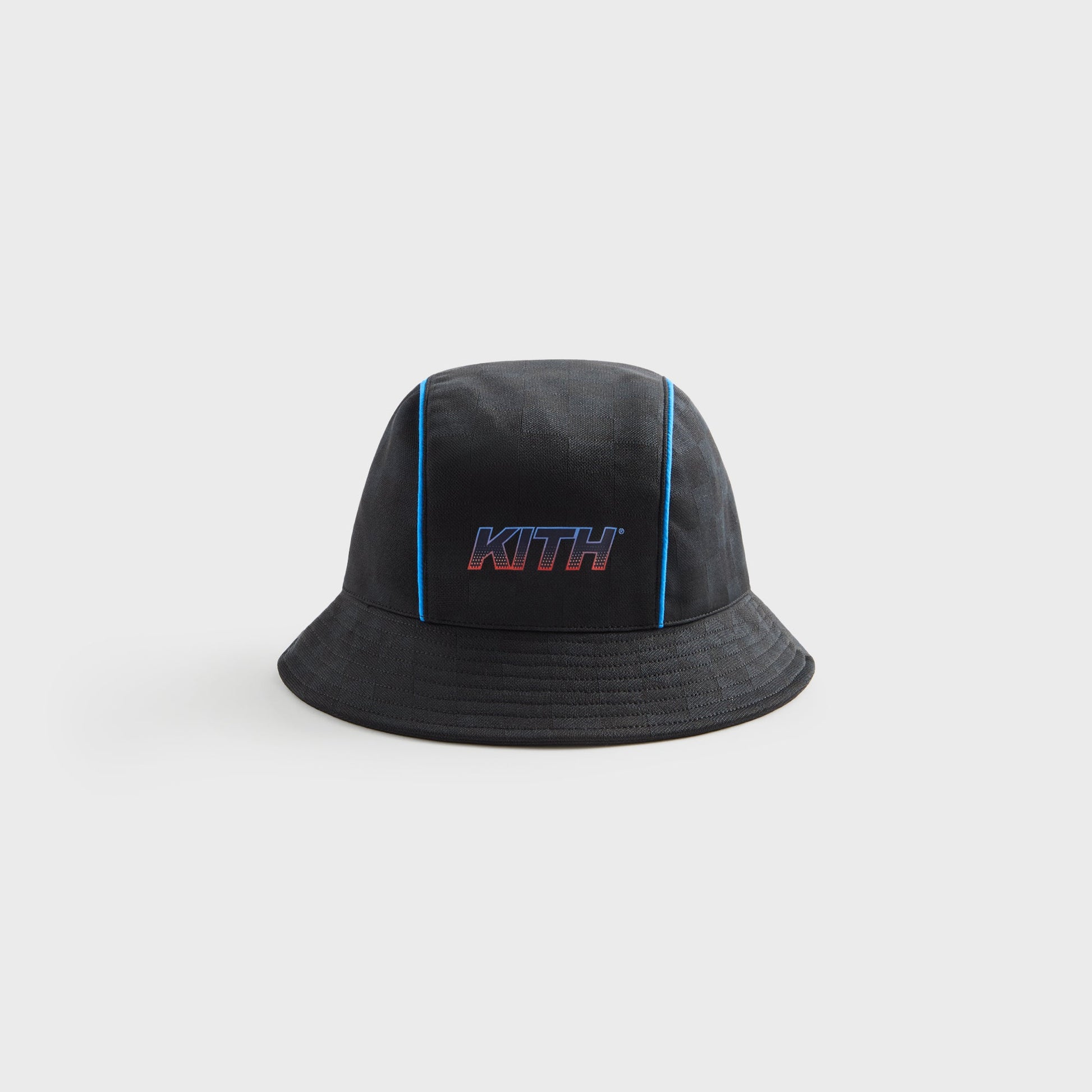 Kids Kith Kith Kids Soccer Checkered Bucket Hat - Black