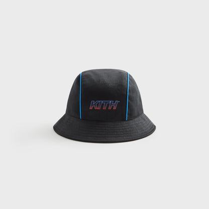 Kids Kith Kith Kids Soccer Checkered Bucket Hat - Black