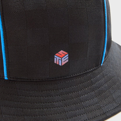 Kids Kith Kith Kids Soccer Checkered Bucket Hat - Black