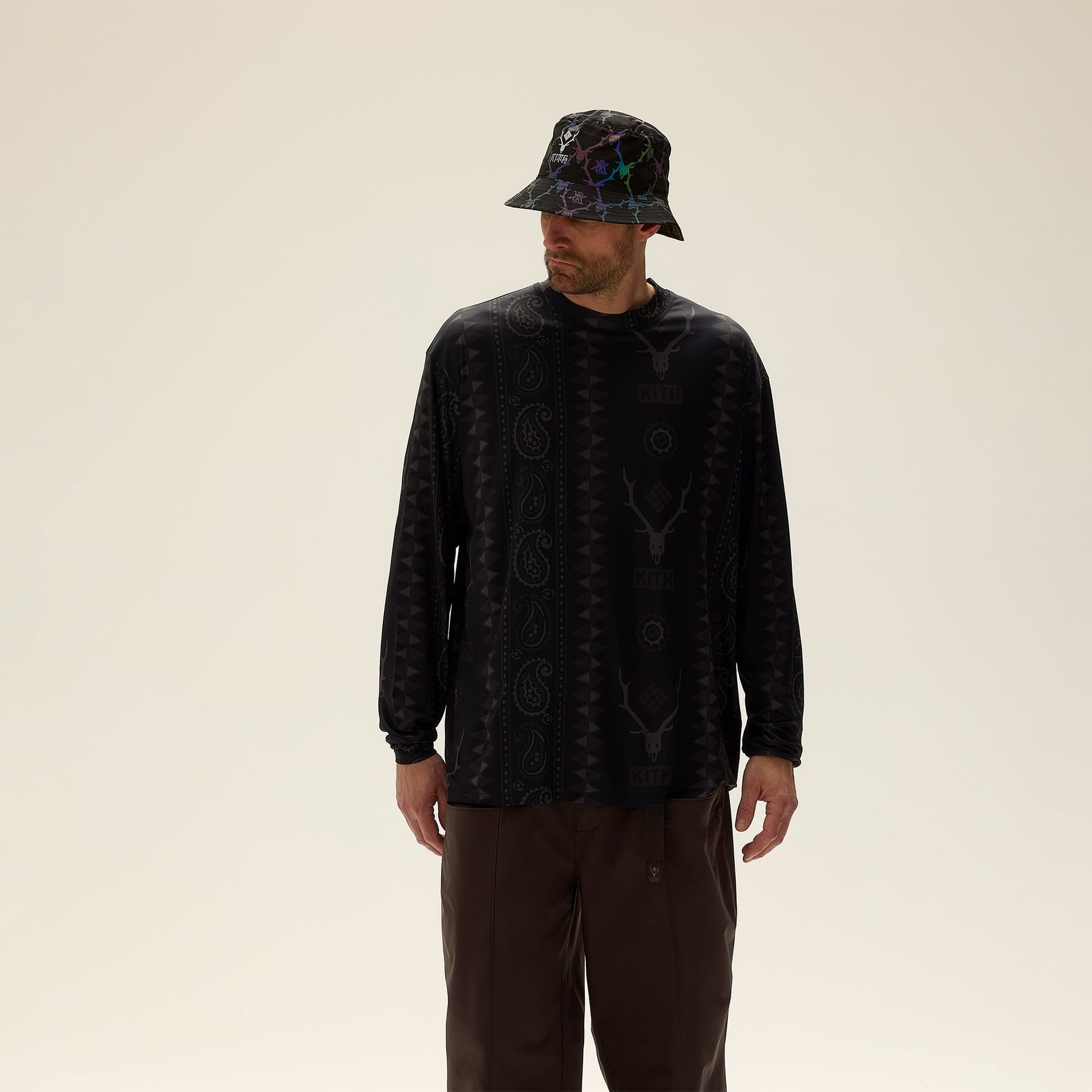 Men Kith Kith & South2 West8 for Columbia Paisley Stripe Terminal Tackle™ Long