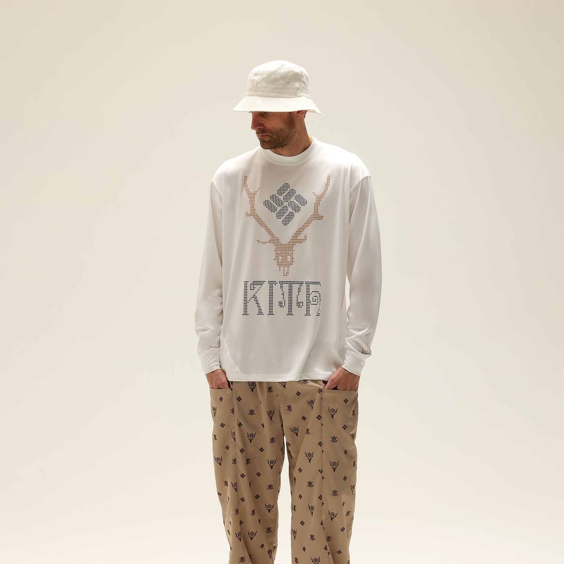 Men Kith Kith & South2 West8 for Columbia Terminal Tackle™ Long Sleeve - White