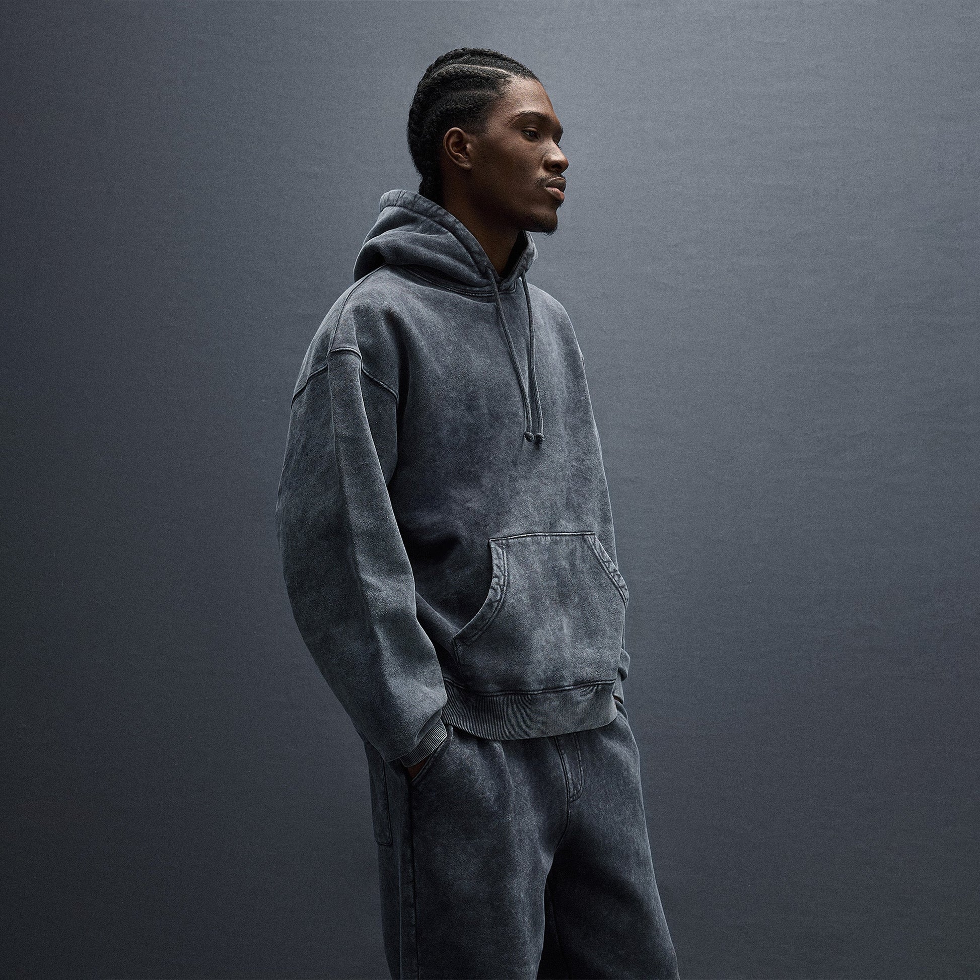 Men Kith Kith 101 Sueded Fleece Williams III Hoodie - Nightfall