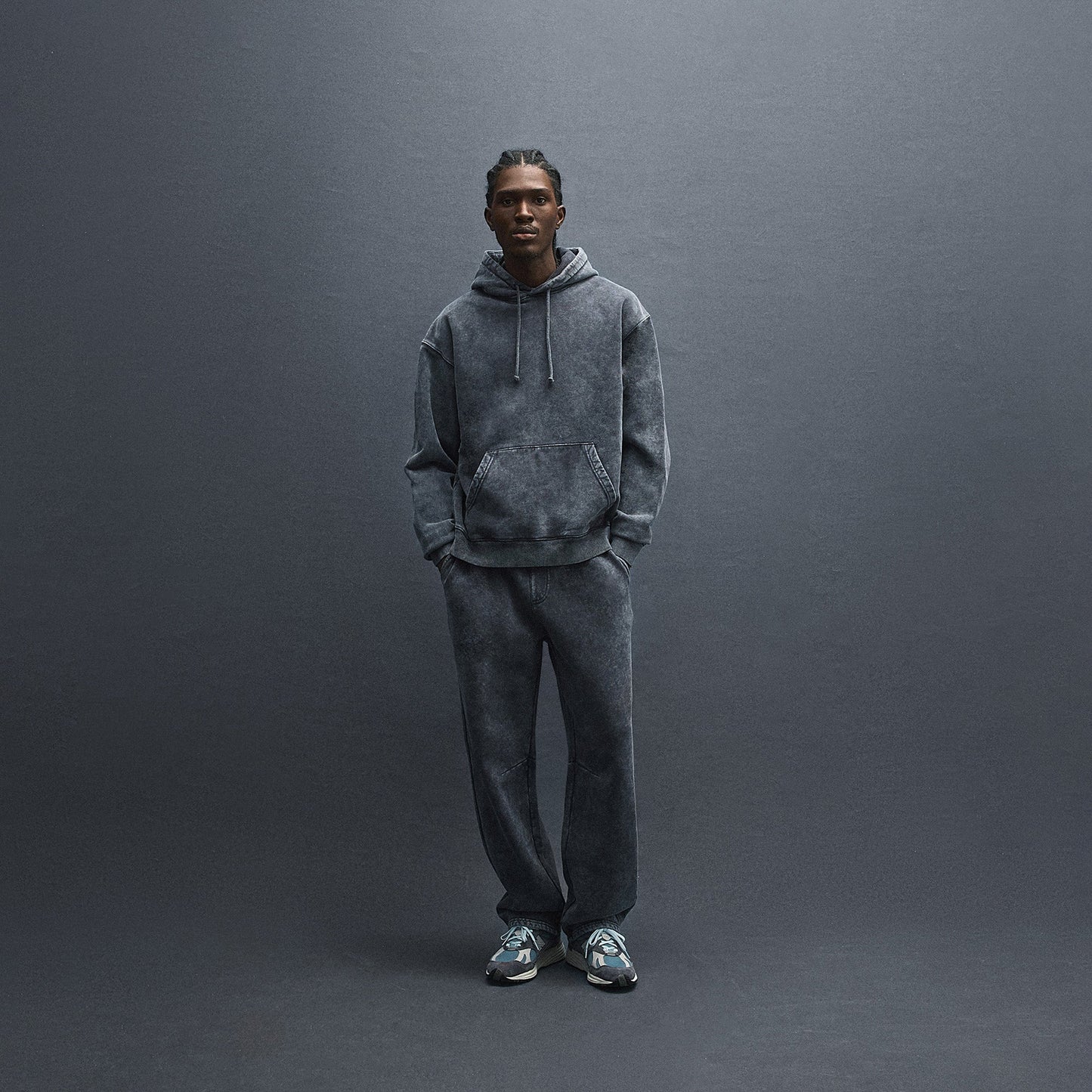 Men Kith Kith 101 Sueded Fleece Williams III Hoodie - Nightfall