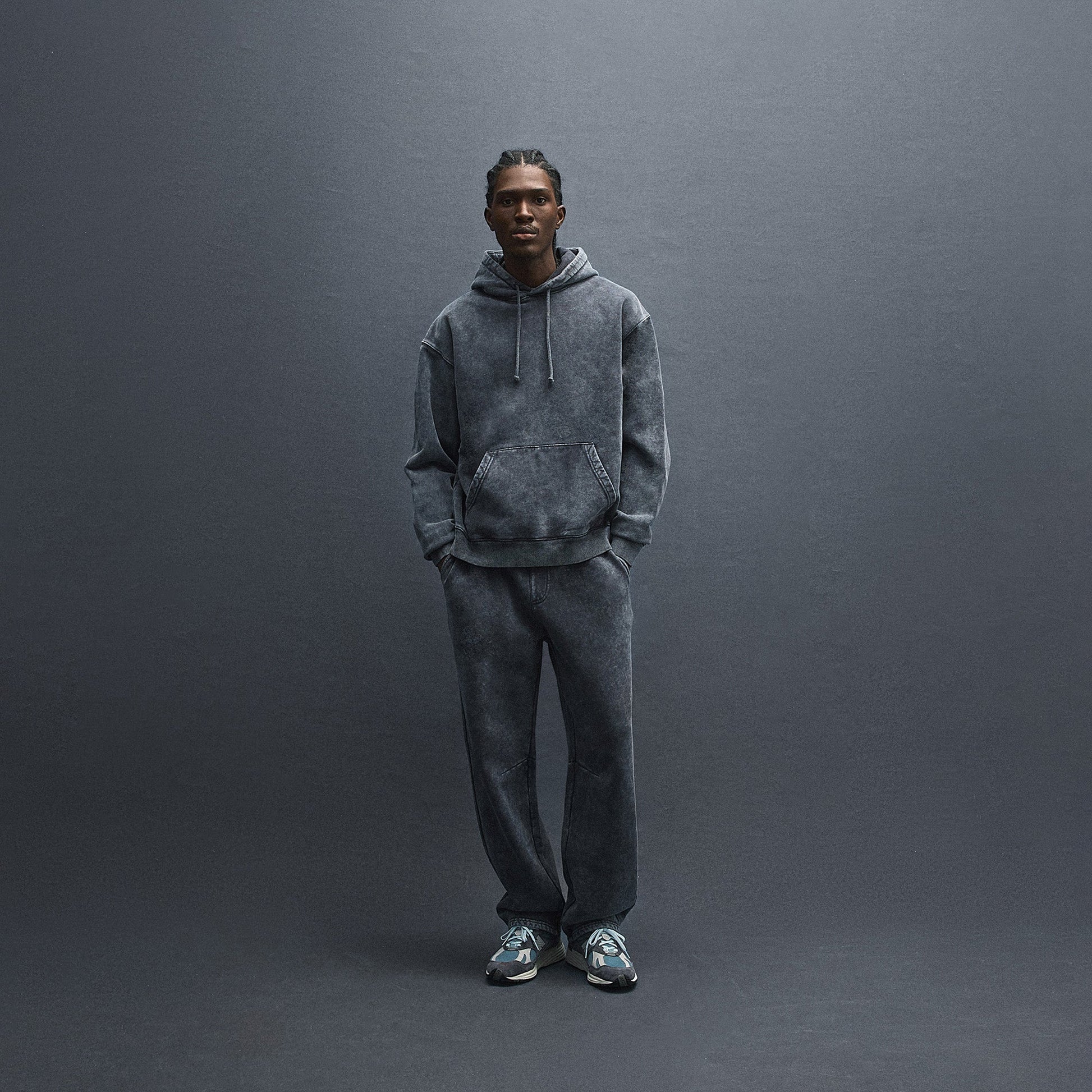 Men Kith Kith 101 Sueded Fleece Williams III Hoodie - Nightfall