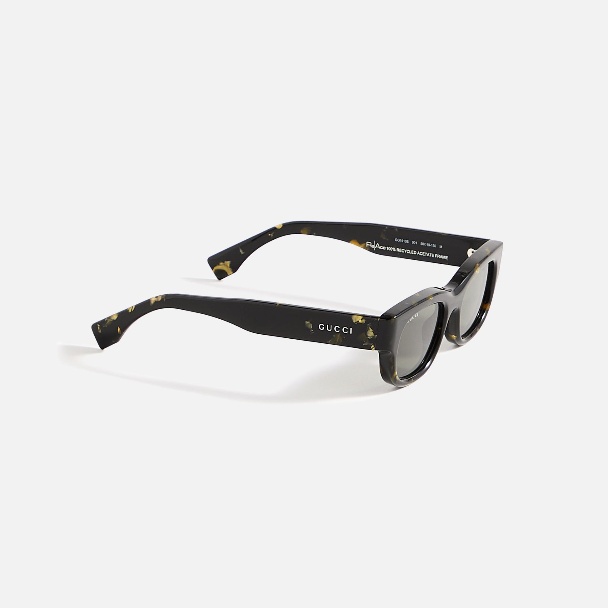 Men Kith Gucci Transparent Rectangular Frames - Black