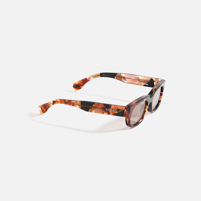 Men Kith Gucci Transparent Rectangular Frames - Brown