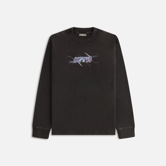 Women Kith Kith Women Charged Up Vintage Oversized Sonoma Long Sleeve Tee - Black