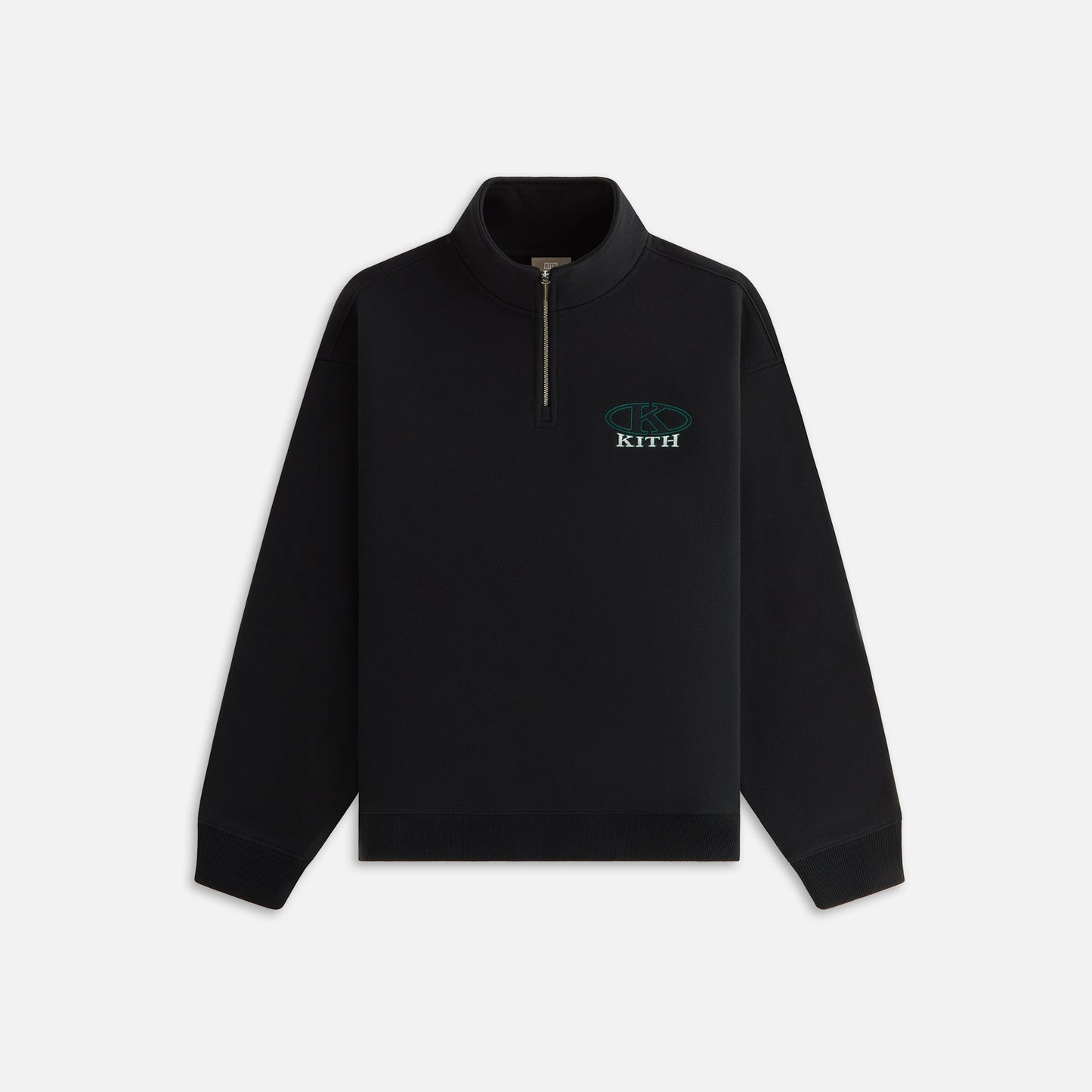 Women Kith Kith Women Ellipse Logo Hunter III Quarter Zip - Black