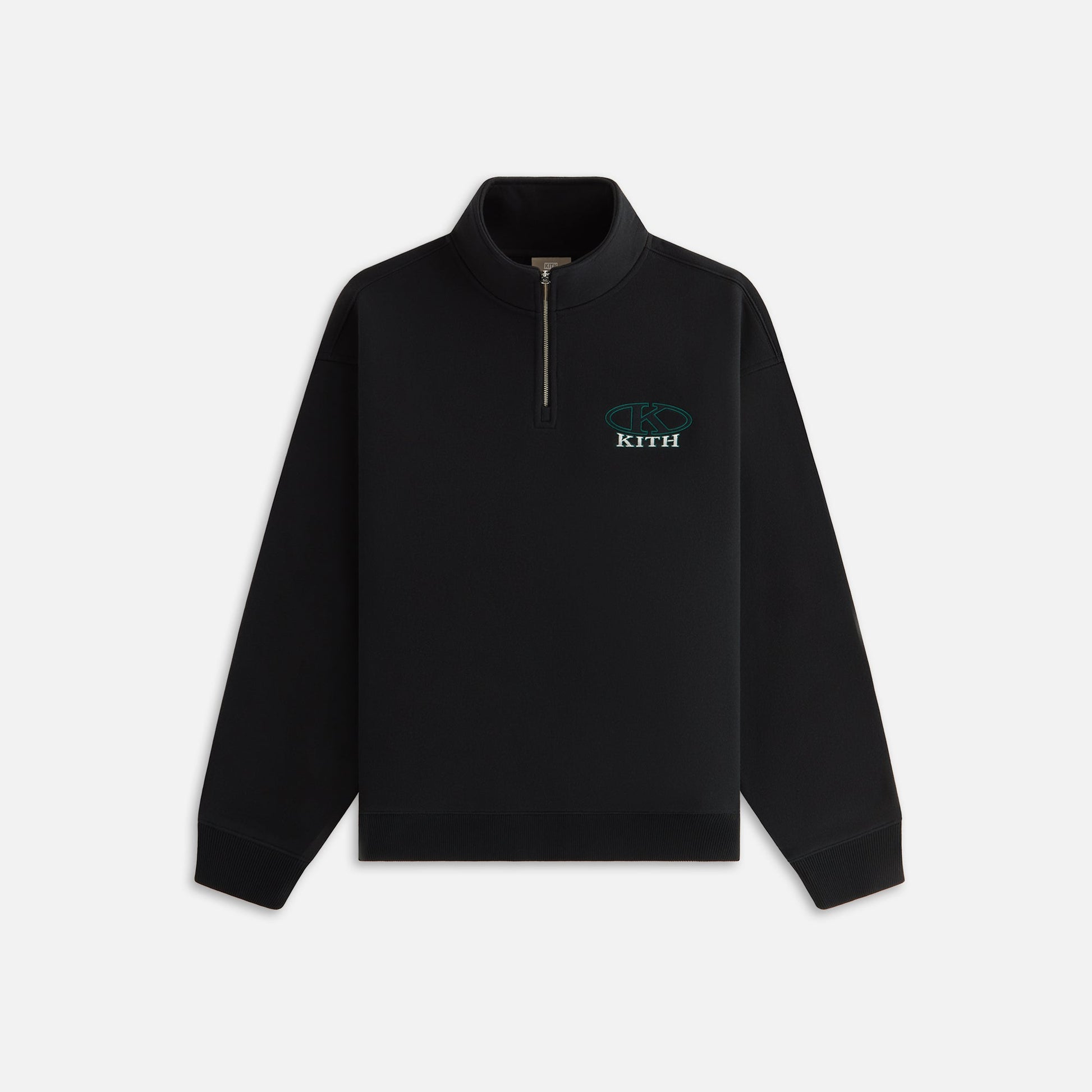 Women Kith Kith Women Ellipse Logo Hunter III Quarter Zip - Black
