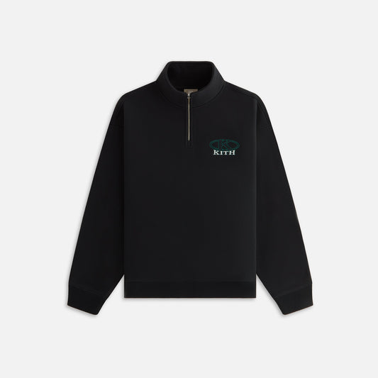 Women Kith Kith Women Ellipse Logo Hunter III Quarter Zip - Black