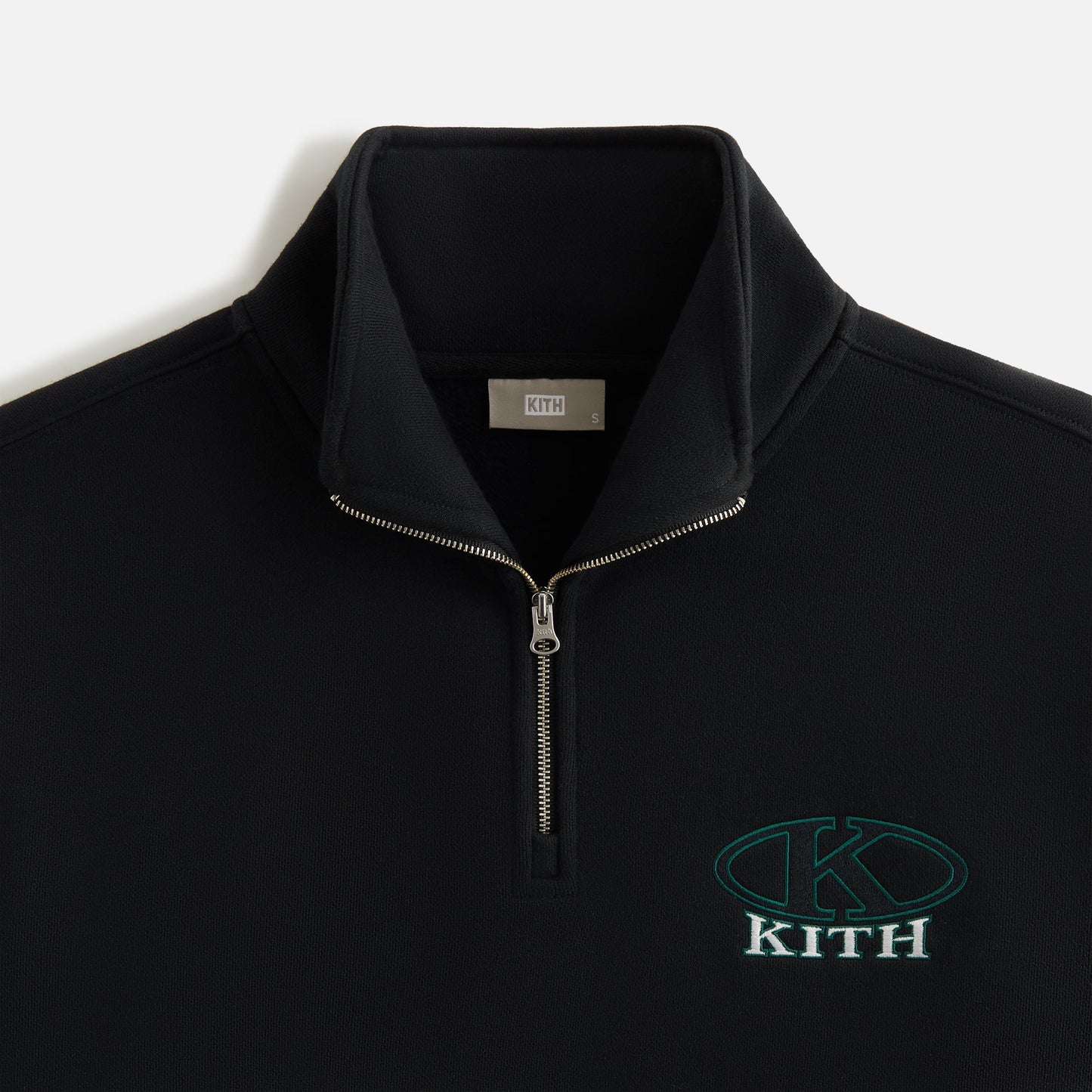 Women Kith Kith Women Ellipse Logo Hunter III Quarter Zip - Black