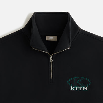Women Kith Kith Women Ellipse Logo Hunter III Quarter Zip - Black