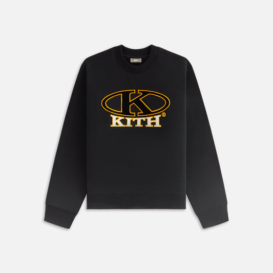 Women Kith Kith Women Ellipse Logo Ashwin Crewneck - Black