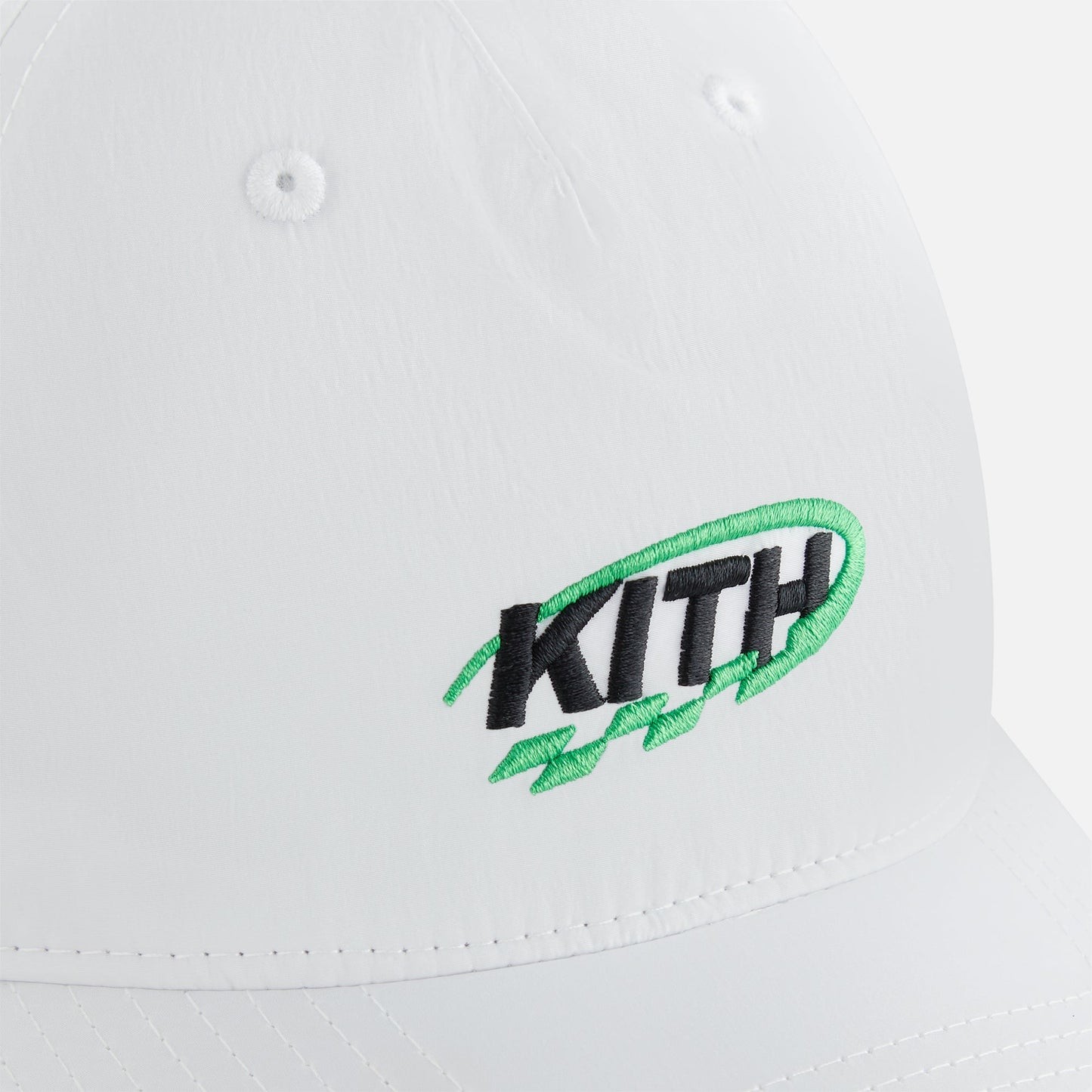 Women Kith Kith Women GT Logo Nylon Low Pinch Crown Cap - White
