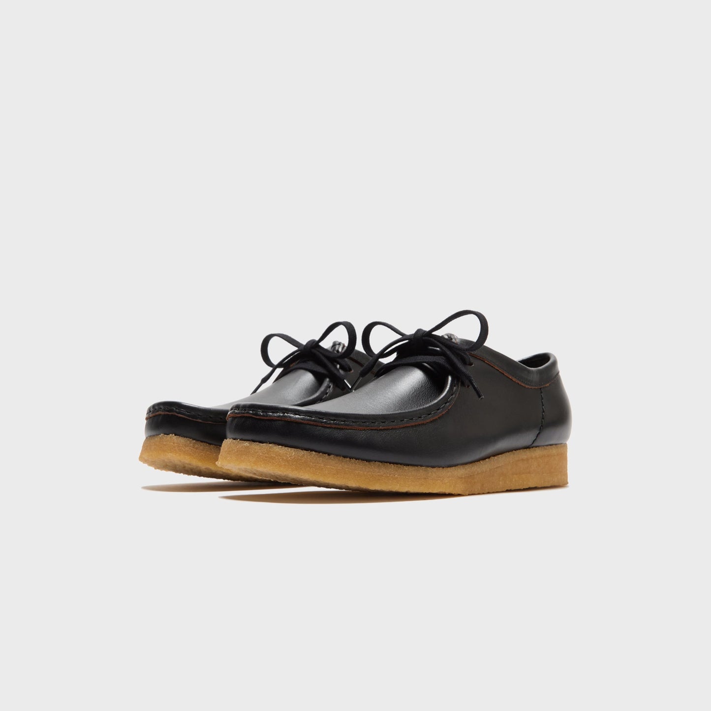 Men Kith Clarks Wallabee - Black Smooth Leather