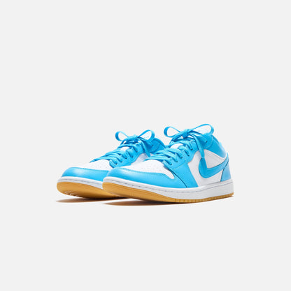 Men|Women Kith Jordan WMNS Air Jordan 1 Low - White / Gum Light Brown / Dark Powder B