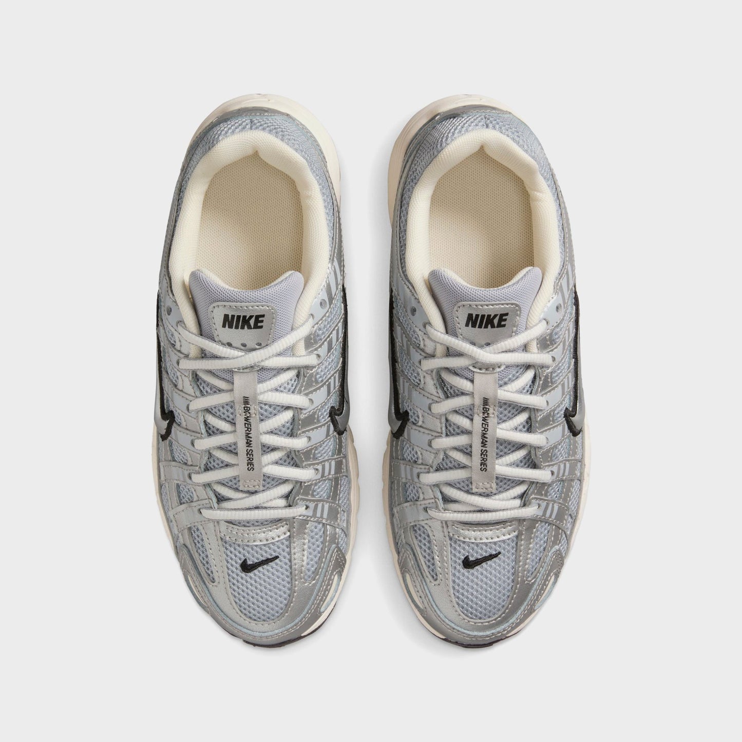 Kids|Men Kith Nike P-6000 - Metallic Silver / Black / Pale Ivory
