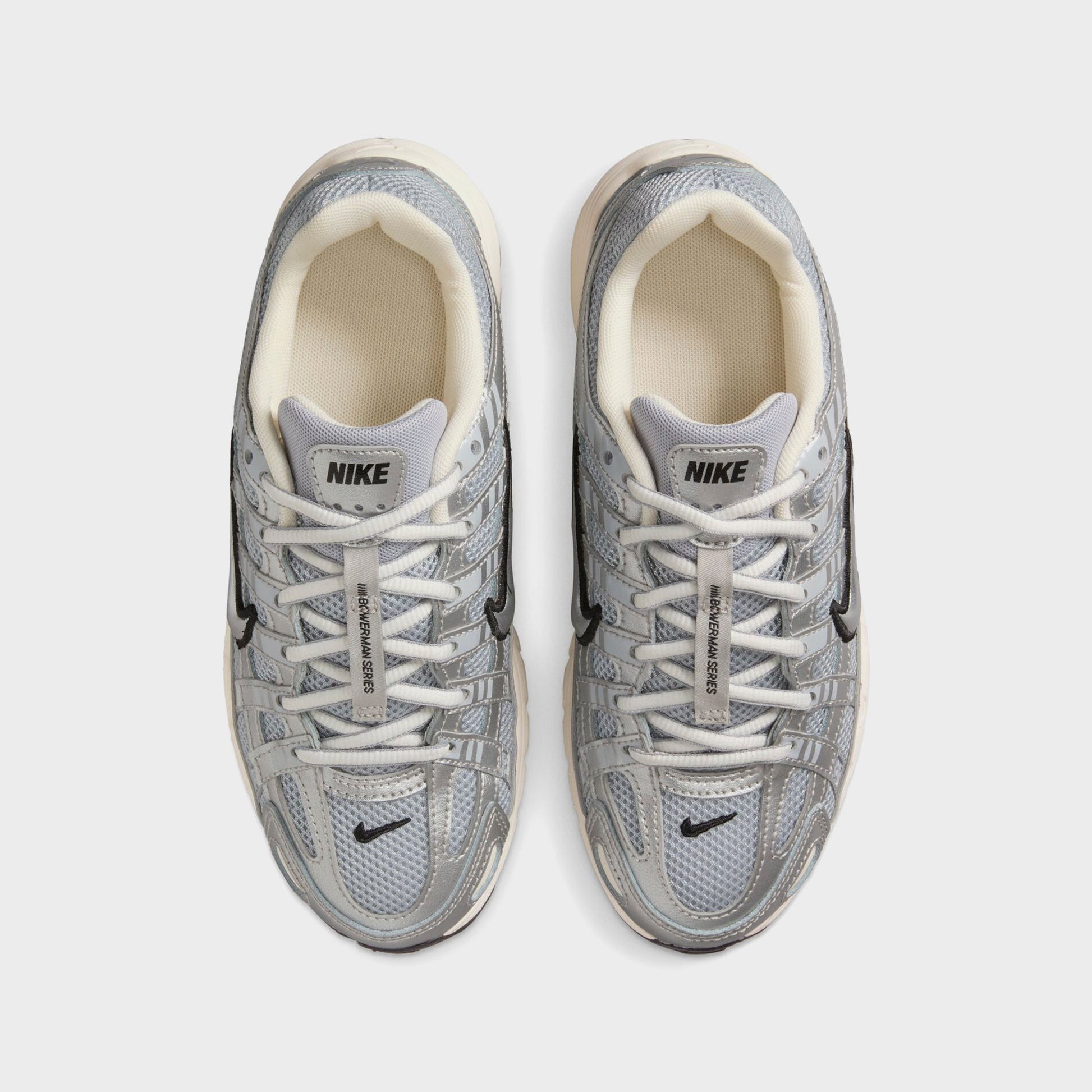 Kids|Men Kith Nike P-6000 - Metallic Silver / Black / Pale Ivory