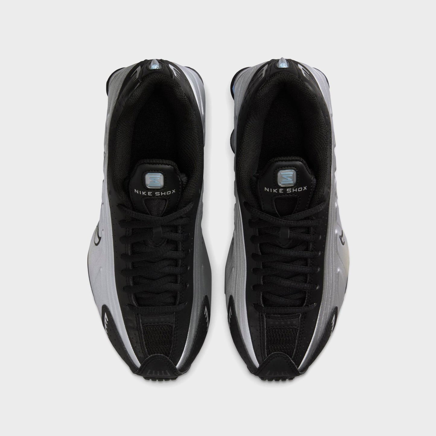 Kids Kith Nike Shox R4 - Metallic Silver / Black / Psychic Blue