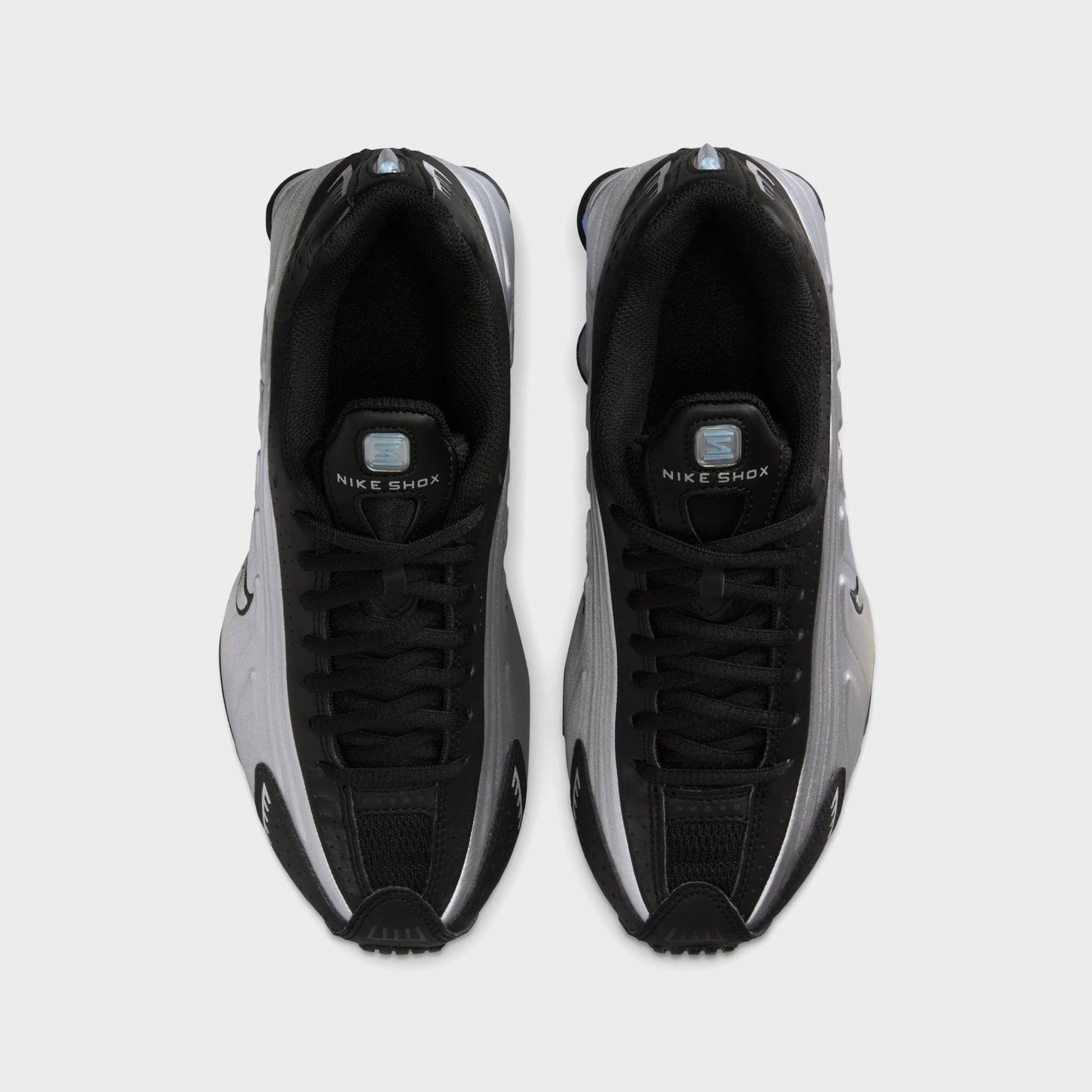 Kids Kith Nike Shox R4 - Metallic Silver / Black / Psychic Blue