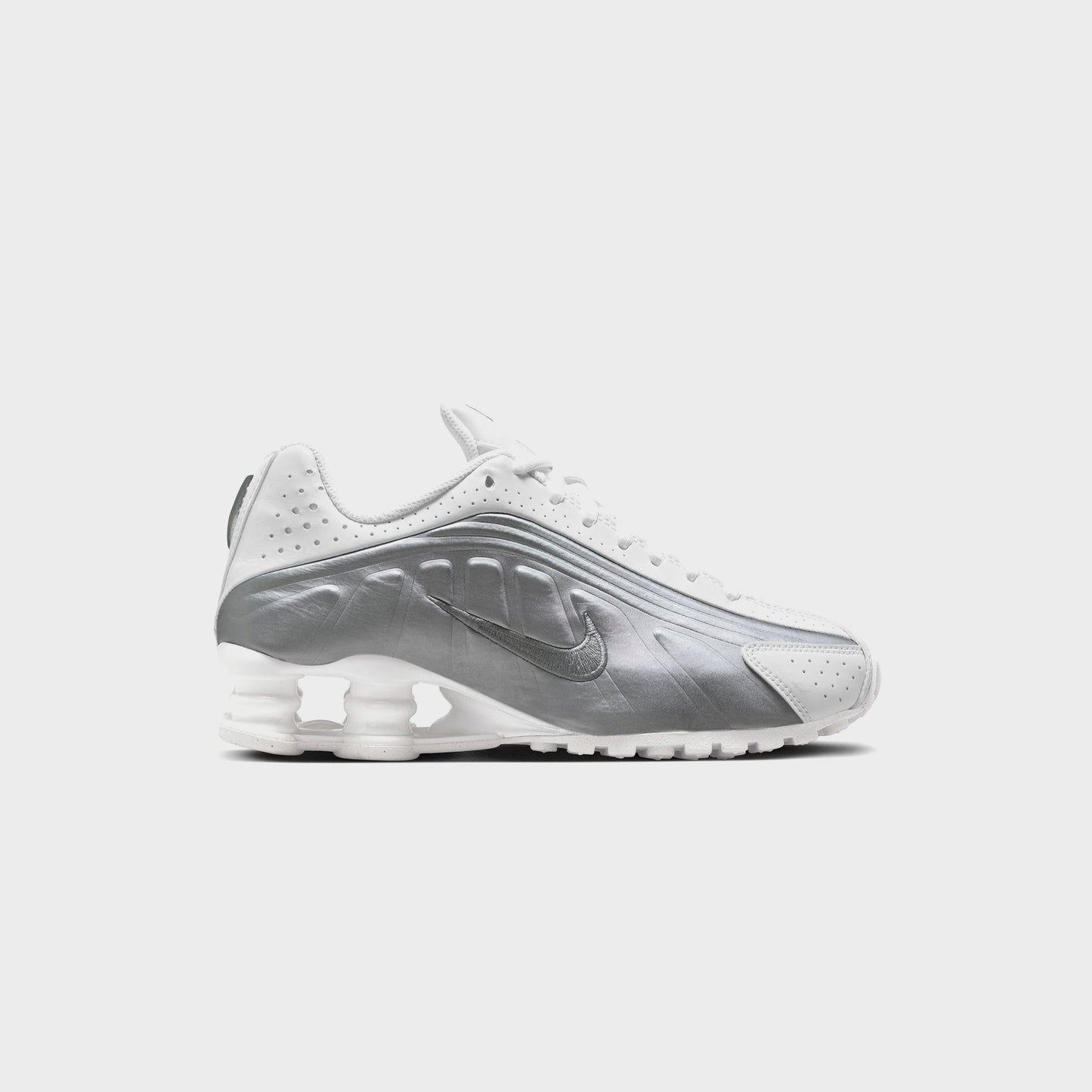 Men|Kids Kith Nike GS Shox R4 - White / Bright Crimson / Metallic Silver