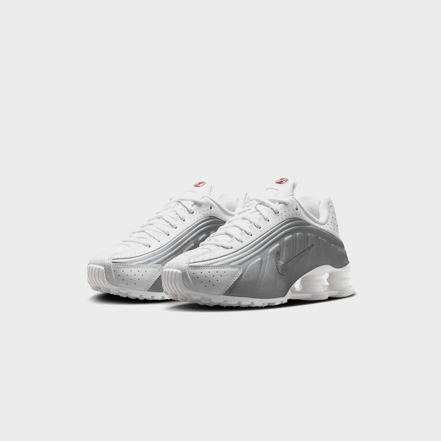 Men|Kids Kith Nike GS Shox R4 - White / Bright Crimson / Metallic Silver
