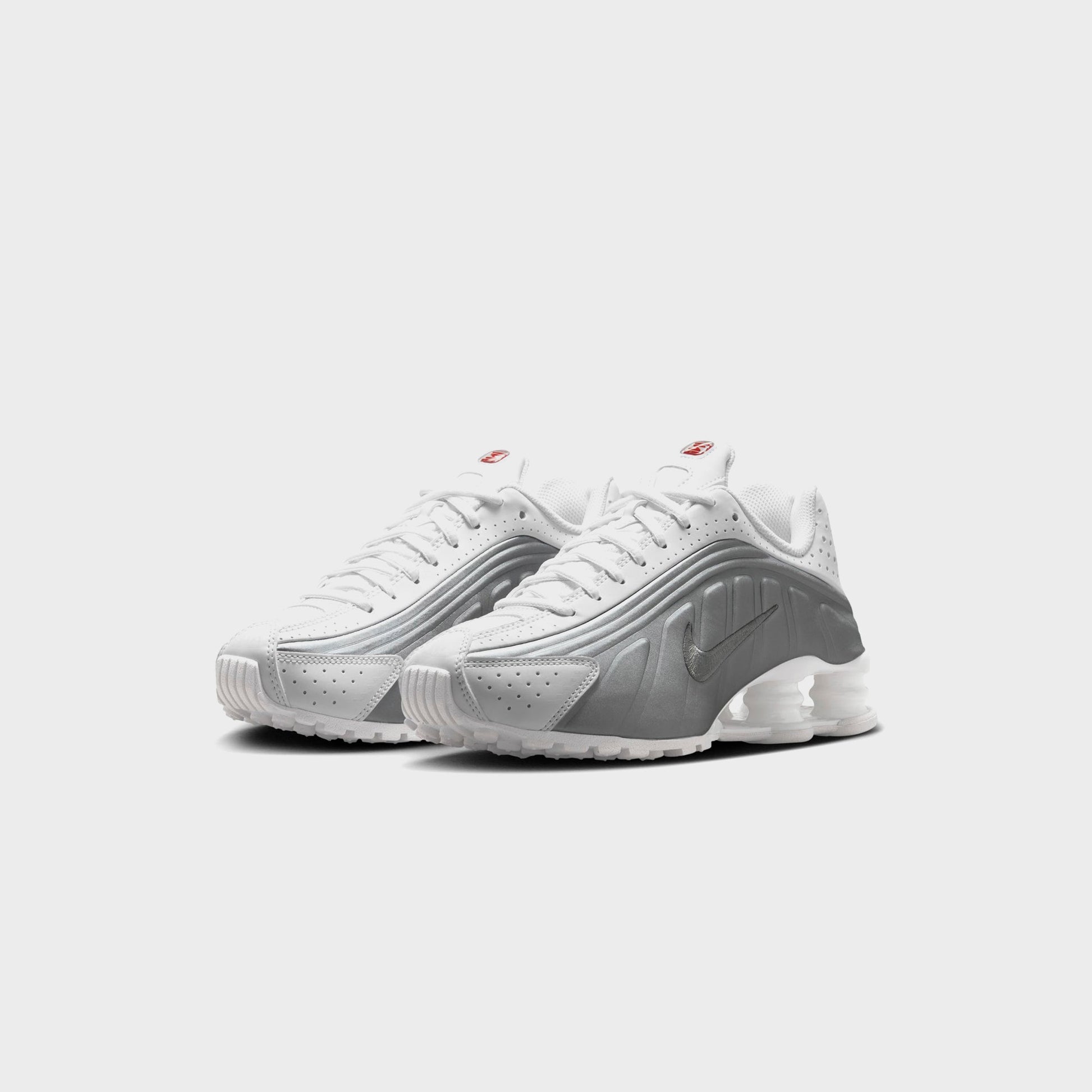 Men|Kids Kith Nike GS Shox R4 - White / Bright Crimson / Metallic Silver