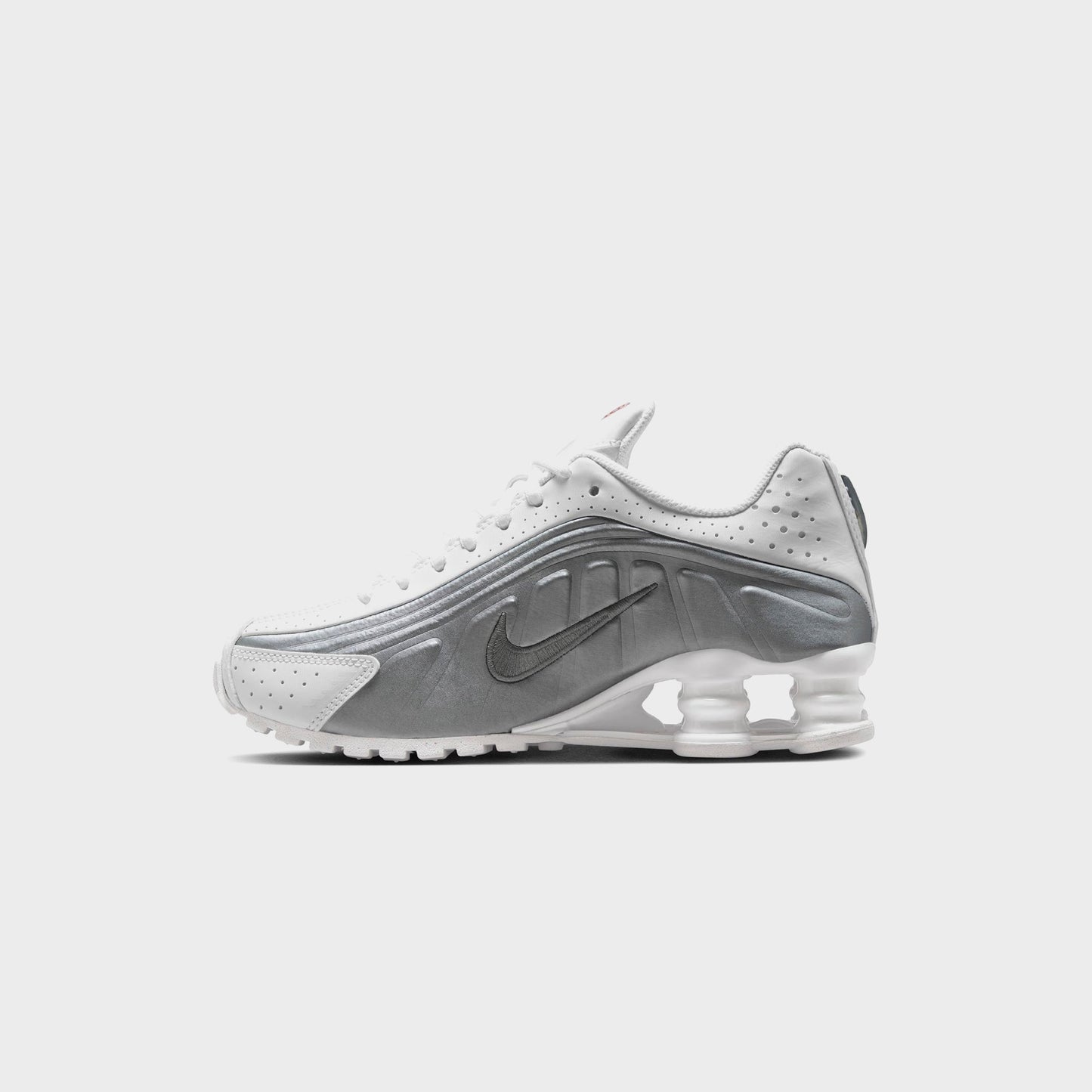 Men|Kids Kith Nike GS Shox R4 - White / Bright Crimson / Metallic Silver