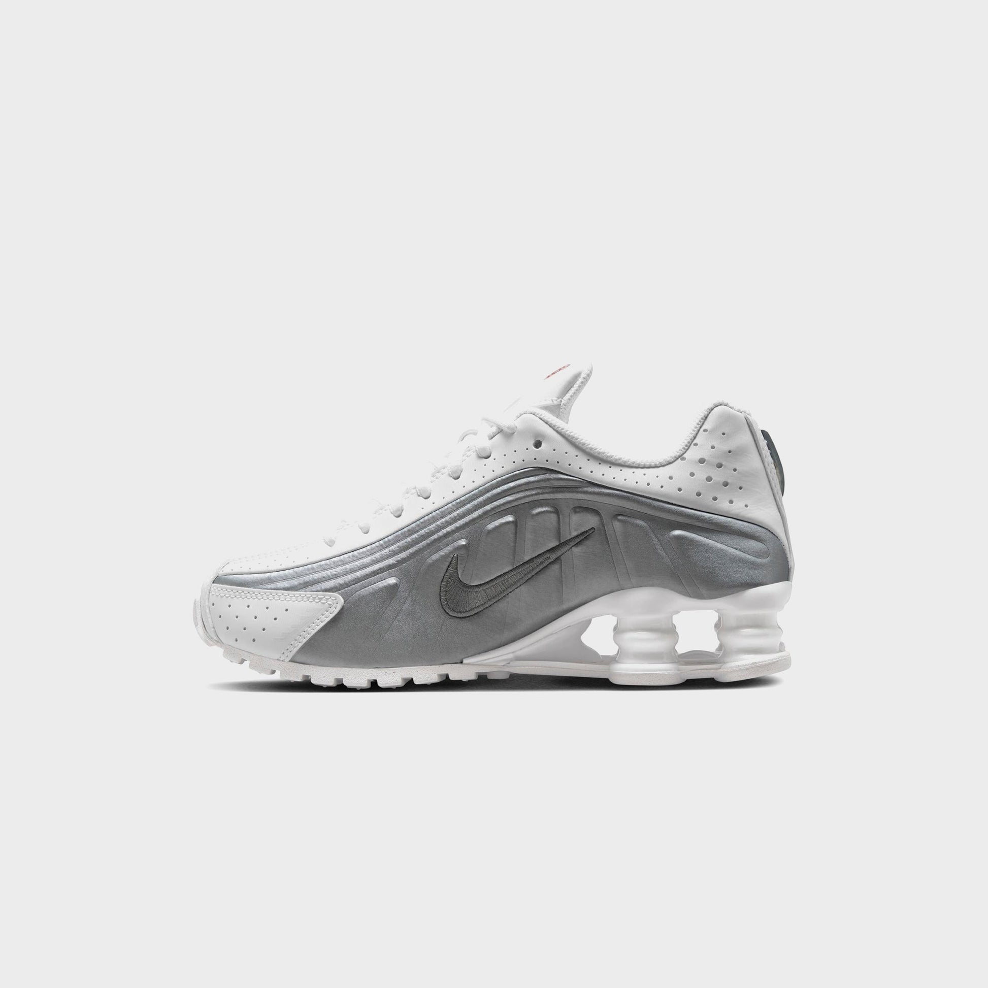 Men|Kids Kith Nike GS Shox R4 - White / Bright Crimson / Metallic Silver