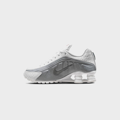 Men|Kids Kith Nike GS Shox R4 - White / Bright Crimson / Metallic Silver