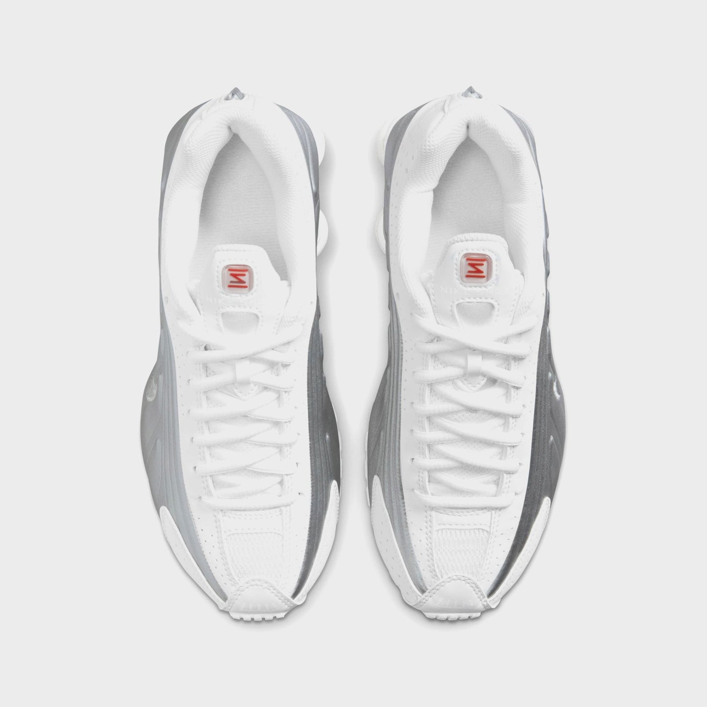 Men|Kids Kith Nike GS Shox R4 - White / Bright Crimson / Metallic Silver