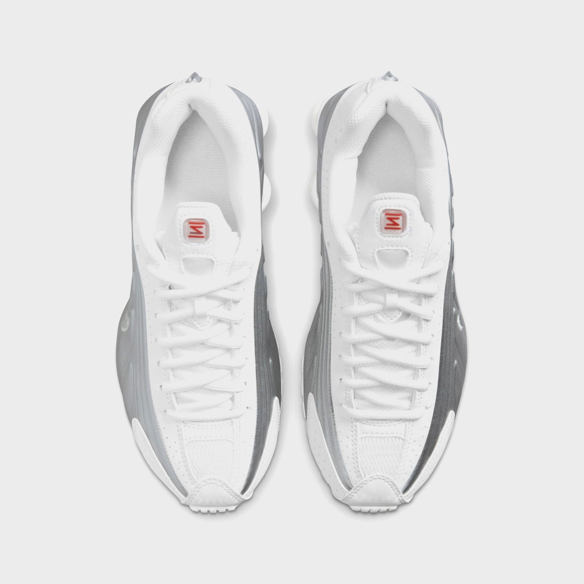 Men|Kids Kith Nike GS Shox R4 - White / Bright Crimson / Metallic Silver