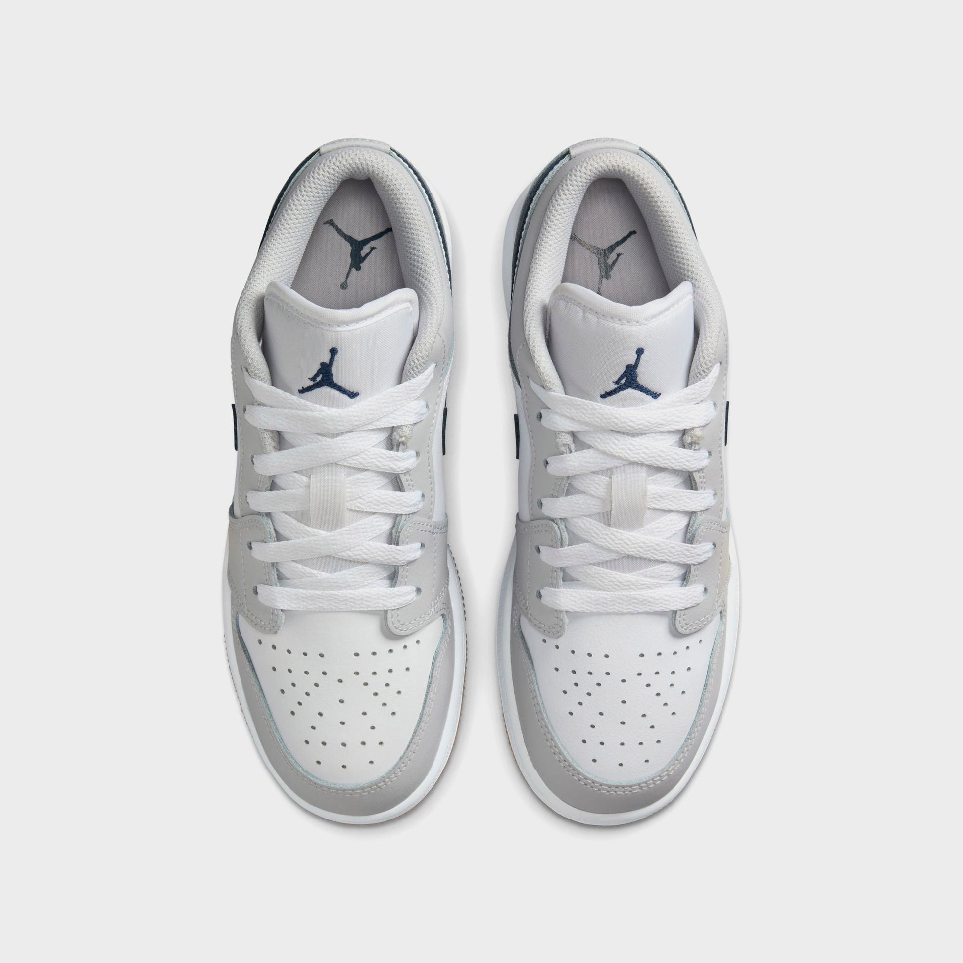 Kids Kith Nike Air Jordan 1 Low - White / Neutral Grey / Gum Medium Brown / Midn